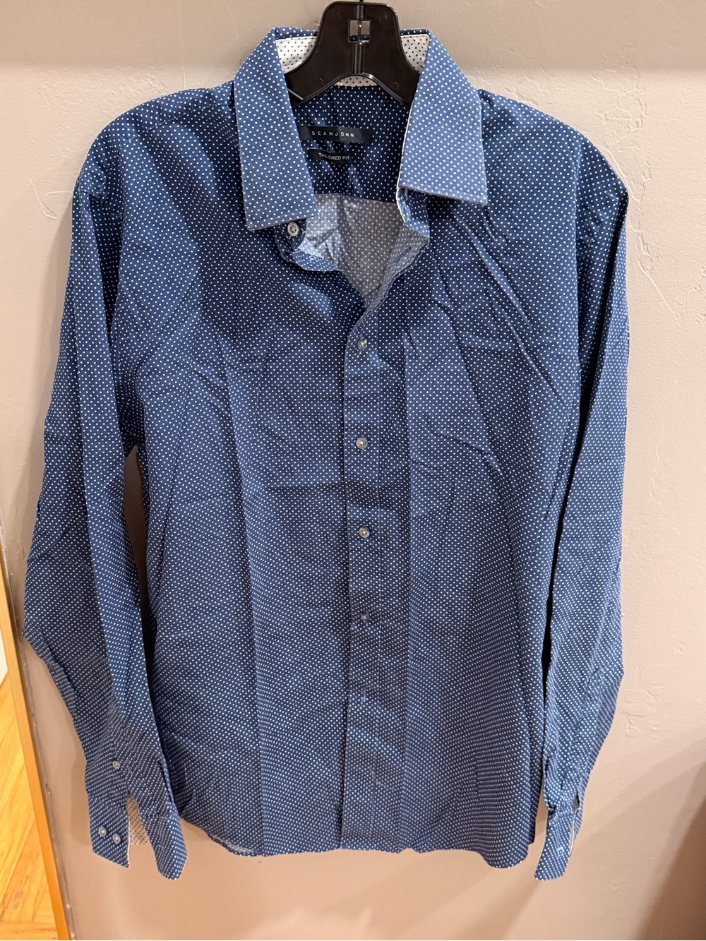 Sean John Navy Microdot Dress Shirt #509